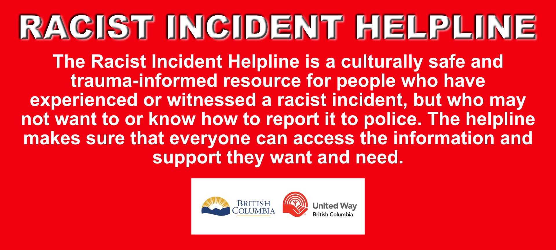 Racist Incident Helpline
